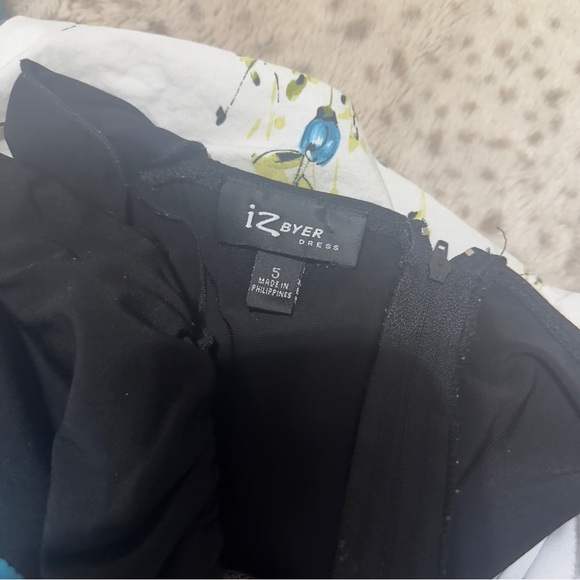 Y2K Floral Blue and Black Babydoll Dress - Picture 10 of 10